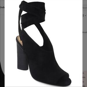 Splendid navarro suede heel black chunky heel lace up